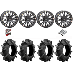 Assassinator Mud Tires 34-8-14 on SB-4 Matte Black Beadlock Wheels