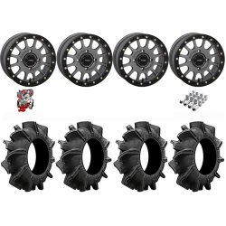 Assassinator Mud Tires 34-8-14 on SB-5 Gunmetal Beadlock Wheels