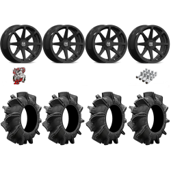 Assassinator Mud Tires 34-8-14 on V01 Gloss Black Wheels