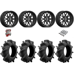 Assassinator Mud Tires 29.5-8-14 on V03 Gloss Black Wheels