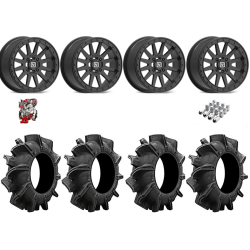 Assassinator Mud Tires 29.5-8-14 on V05 Satin Black Beadlock Wheels