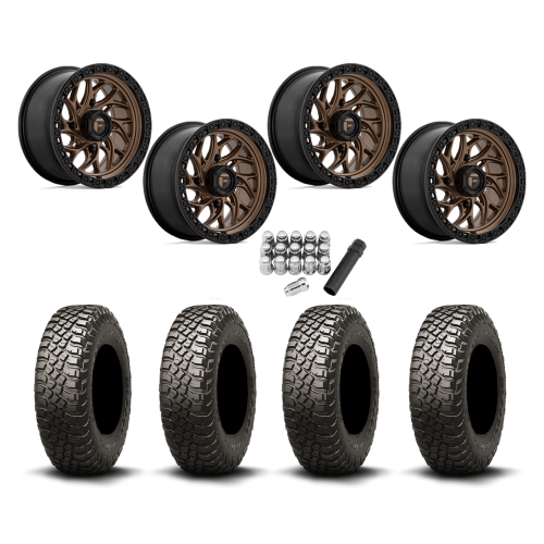 BFGoodrich Mud-Terrain KM3 30x10-15 (8ply) Radial Tires on Fuel Runner Matte Bronze Wheels