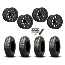 BFGoodrich Mud-Terrain KM3 28x10-14 Tires on Fuel Tactic Matte Black Wheels