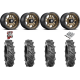 BKT AT 171 28-9-14 Tires on Fuel Anza D583 Bronze  Wheels