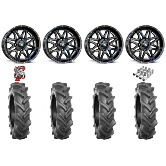 BKT AT 171 28-9-14 Tires on MSA M26 Vibe Milled Wheels