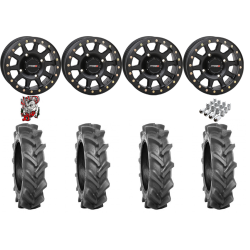 BKT AT 171 28-9-14 Tires on SB-3 Matte Black Beadlock Wheels