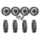 BKT AT 171 30x9-14 Tires on SB-5 Gunmetal Beadlock Wheels