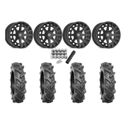 BKT AT 171 30x9-14 Tires on V04 Satin Black Wheels