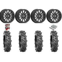 BKT AT 171 28-9-14 Tires on V05 Satin Black Beadlock Wheels