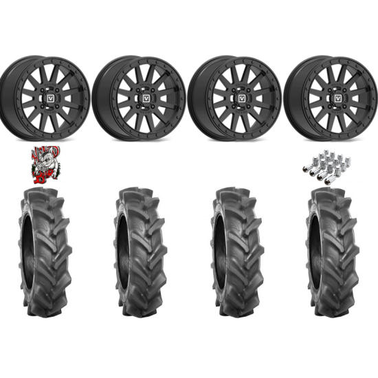 BKT AT 171 30-9-14 Tires on V05 Satin Black Beadlock Wheels