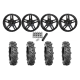 BKT AT 171 35x9-20 Tires on Frontline 505 Black Wheels