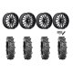 BKT AT 171 40x9-24 Tires on Fuel Arc Gloss Black Milled Wheels