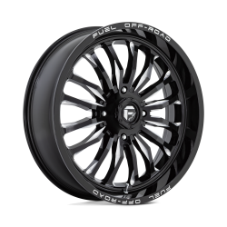 BKT TR 171 35-9.5-18 Tires on Fuel Arc Gloss Black Milled Wheels