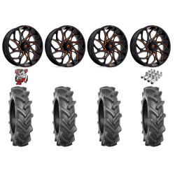 BKT AT 171 33-9-20 Tires on Fuel Runner Candy Orange Wheels