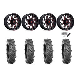 BKT AT 171 35x9-20 Tires on Fuel Runner Candy Red Wheels