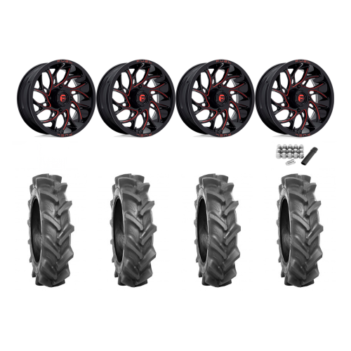 BKT AT 171 35x9-20 Tires on Fuel Runner Candy Red Wheels