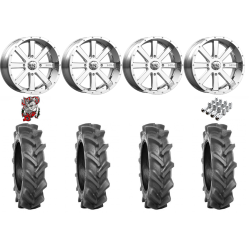 BKT AT 171 35-9-22 Tires on MSA M34 Flash Chrome Wheels