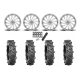 BKT AT 171 33x9-20 Tires on MSA M46 Blade Chrome Wheels