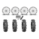 BKT AT 171 37-9-22 Tires on MSA M46 Blade Chrome Wheels