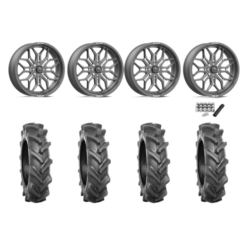 BKT AT 171 33x9-20 Tires on MSA M47 Sniper Gunmetal Milled Wheels