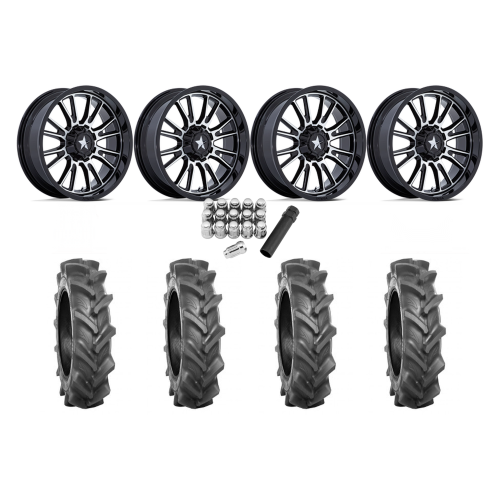 BKT AT 171 33x9-20 Tires on MSA M51 Thunderlips Machined Wheels