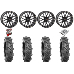 BKT AT 171 33-9-20 Tires on ST-3 Matte Black Wheels