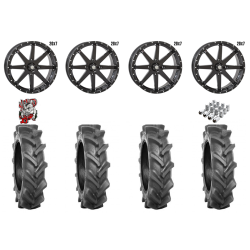 BKT AT 171 38-10-20 Tires on STI HD10 Gloss Black Wheels