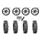 BKT AT 171 33x9-20 Tires on STI HD10 Smoke Wheels