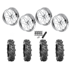 BKT AT 171 40x9-24 Tires on JTX Forged Prism Polished Wheels