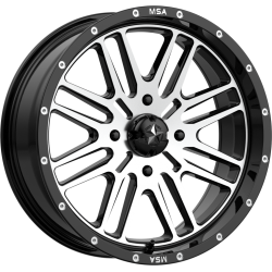 MSA M38 Brute Gloss Black Machined 16x7 Wheel/Rim