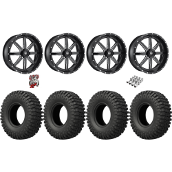 EFX MotoCrusher 40-10-18 Tires on Fuel Maverick Matte Black Milled Wheels
