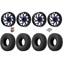EFX MotoCrusher 40-10-18 Tires on Fuel Runner Candy Blue Wheels