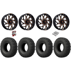 EFX MotoCrusher 40-10-18 Tires on Fuel Runner Candy Orange Wheels