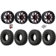 EFX MotoCrusher 37-10-18 Tires on Fuel Runner Candy Red Wheels