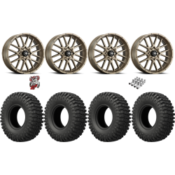 EFX MotoCrusher 37-10-18 Tires on ITP Hurricane Bronze Wheels