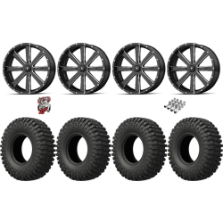EFX MotoCrusher 40-10-18 Tires on MSA M34 Flash Gloss Black Milled Wheels
