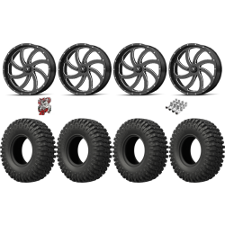 EFX MotoCrusher 40-10-18 Tires on MSA M36 Switch Gloss Black Milled Wheels