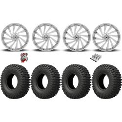 EFX MotoCrusher 37-10-18 Tires on MSA M46 Blade Chrome Wheels