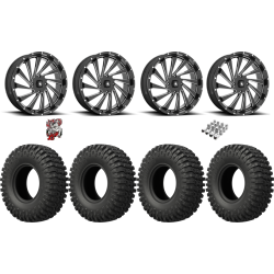 EFX MotoCrusher 37-10-18 Tires on MSA M46 Blade Gloss Black Milled Wheels