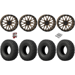 EFX MotoCrusher 37-10-18 Tires on ST-3 Bronze Wheels