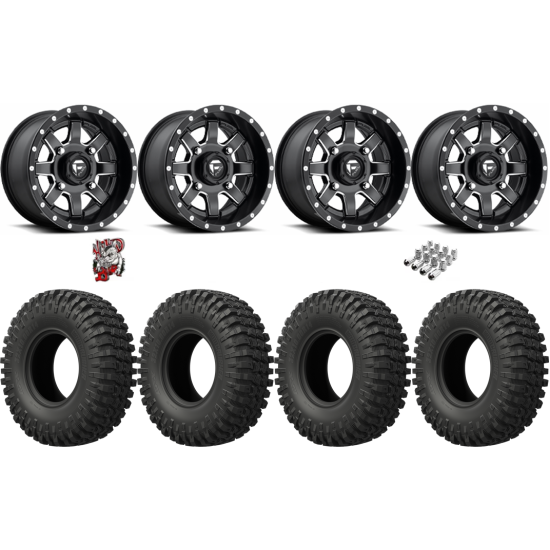 EFX MotoCrusher 32-10-14 Tires on Fuel Maverick Wheels