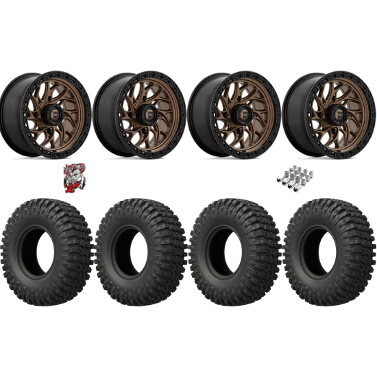 EFX MotoCrusher 35-10-15 Tires on Fuel Runner Matte Bronze Wheels