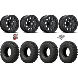 EFX MotoCrusher 33-10-15 Tires on Fuel Tactic Matte Black Wheels