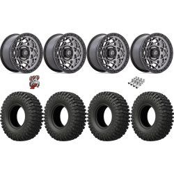 EFX MotoCrusher 32-10-15 Tires on Fuel Unit Matte Anthracite Wheels