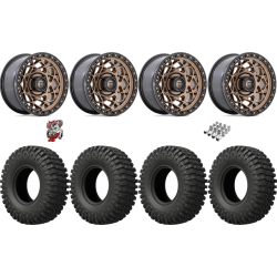 EFX MotoCrusher 33-10-15 Tires on Fuel Unit Matte Bronze Wheels