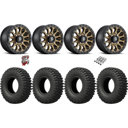 EFX MotoCrusher 32-10-15 Tires on Fuel Vector Matte Bronze Wheels