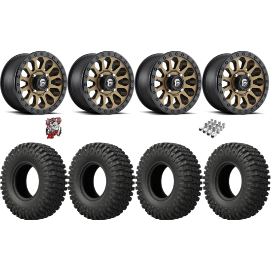 EFX MotoCrusher 35-10-15 Tires on Fuel Vector Matte Bronze Wheels