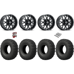 EFX MotoCrusher 32-10-15 Tires on ITP Hurricane Satin Black Wheels