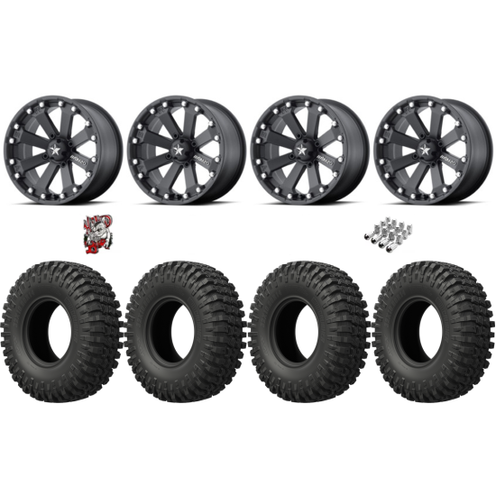 EFX MotoCrusher 32-10-14 Tires on MSA M20 Kore Wheels