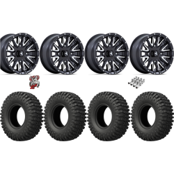 EFX MotoCrusher 33-10-15 Tires on MSA M49 Creed Matte Black & Machined Wheels